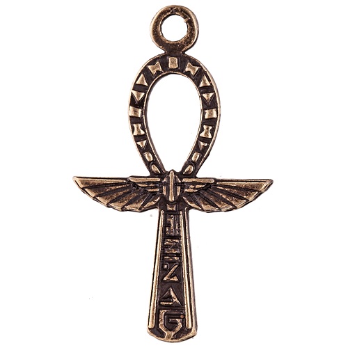 Амулет Amulets of the World Єгипетський Хрест Життя 3,3x2,3x0,0 см Бронзовий (t07003)