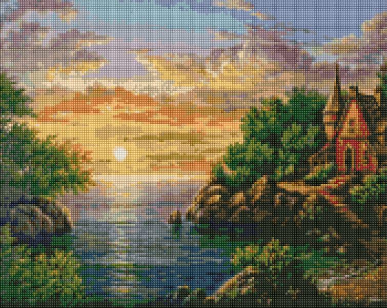 Алмазная мозаика Идейка Закат 40x50 см (Id-AMO7345)