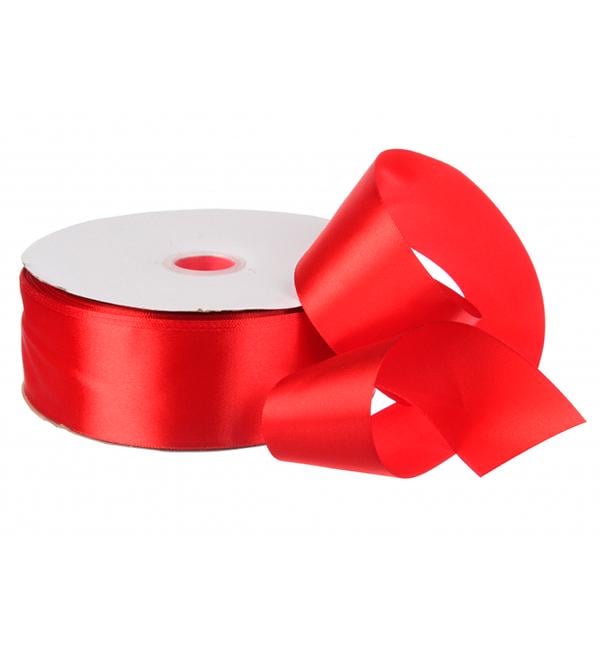 Стрічка атласна 5 см/91,4 м Червоний (26)