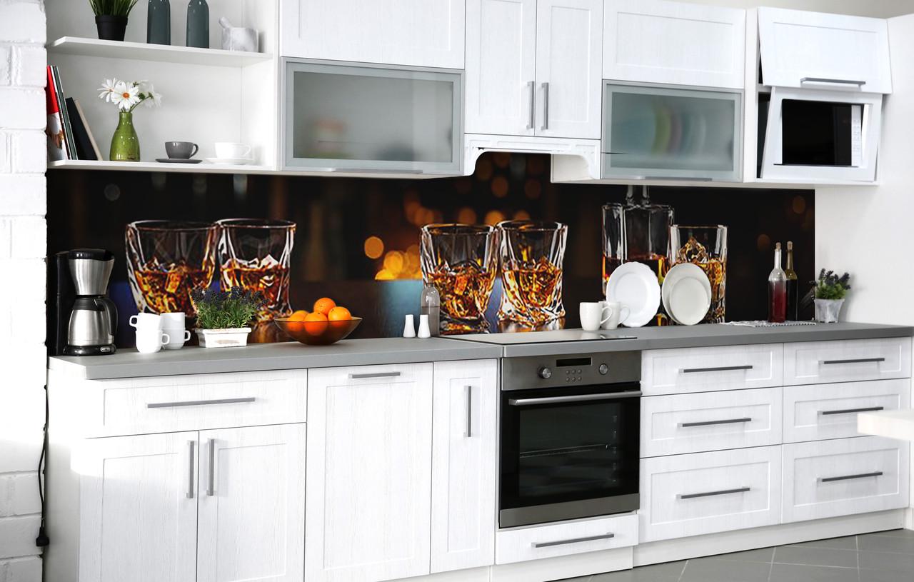 Кухонный фартук Виски со льдом виниловый самоклеющийся 65х250 см