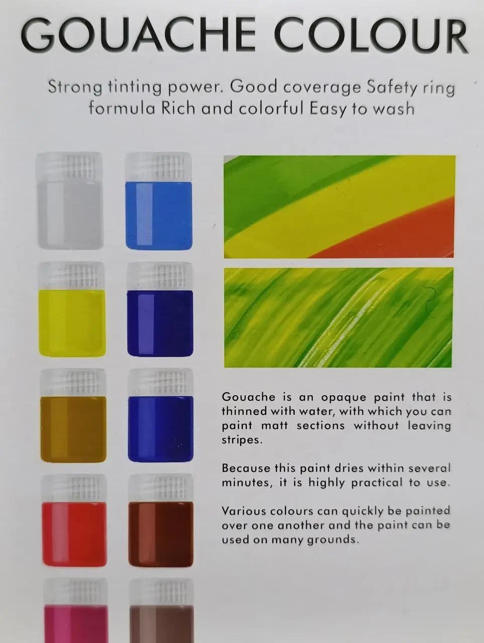 Гуашь художественная в баночках с кистью 12 цветов по 15 мл (37-122189) - фото 10