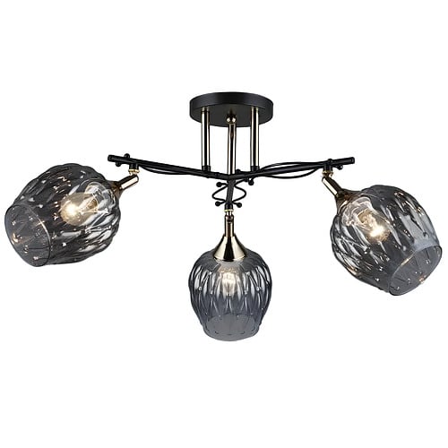 Люстра Svet на три плафона с поворотным механизмом под лампу Е27 Кофейный (SR-N4877/3 COFFEE+FGD)