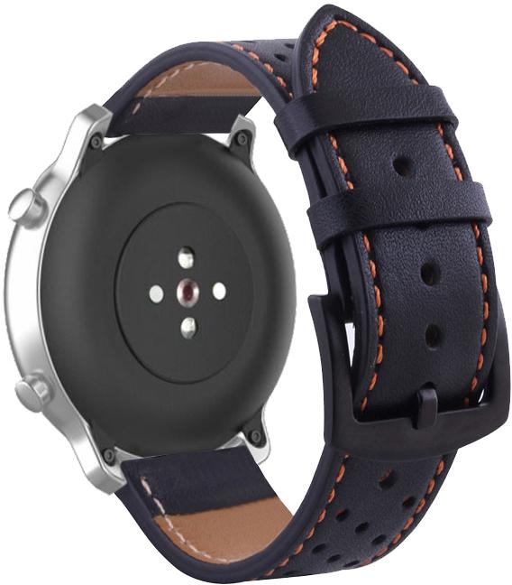 Ремешок кожаный Classico для Amazfit GTR 42 мм Black/Orange (16959)