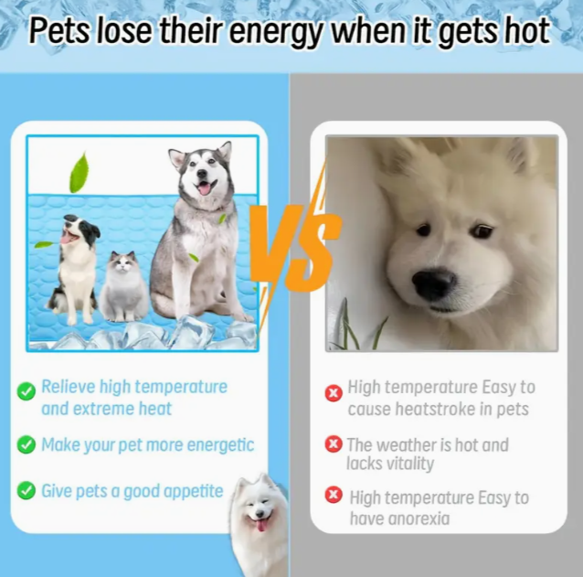 Коврик для кошек и собак самоохлаждающийся с дышащей и мягкой подкладкой летний 40x50 см Голубой (2002) - фото 11 Коврик для кошек и собак самоохлаждающийся с дышащей и мягкой подкладкой летний 40x50 см Голубой (2002) - фото 11