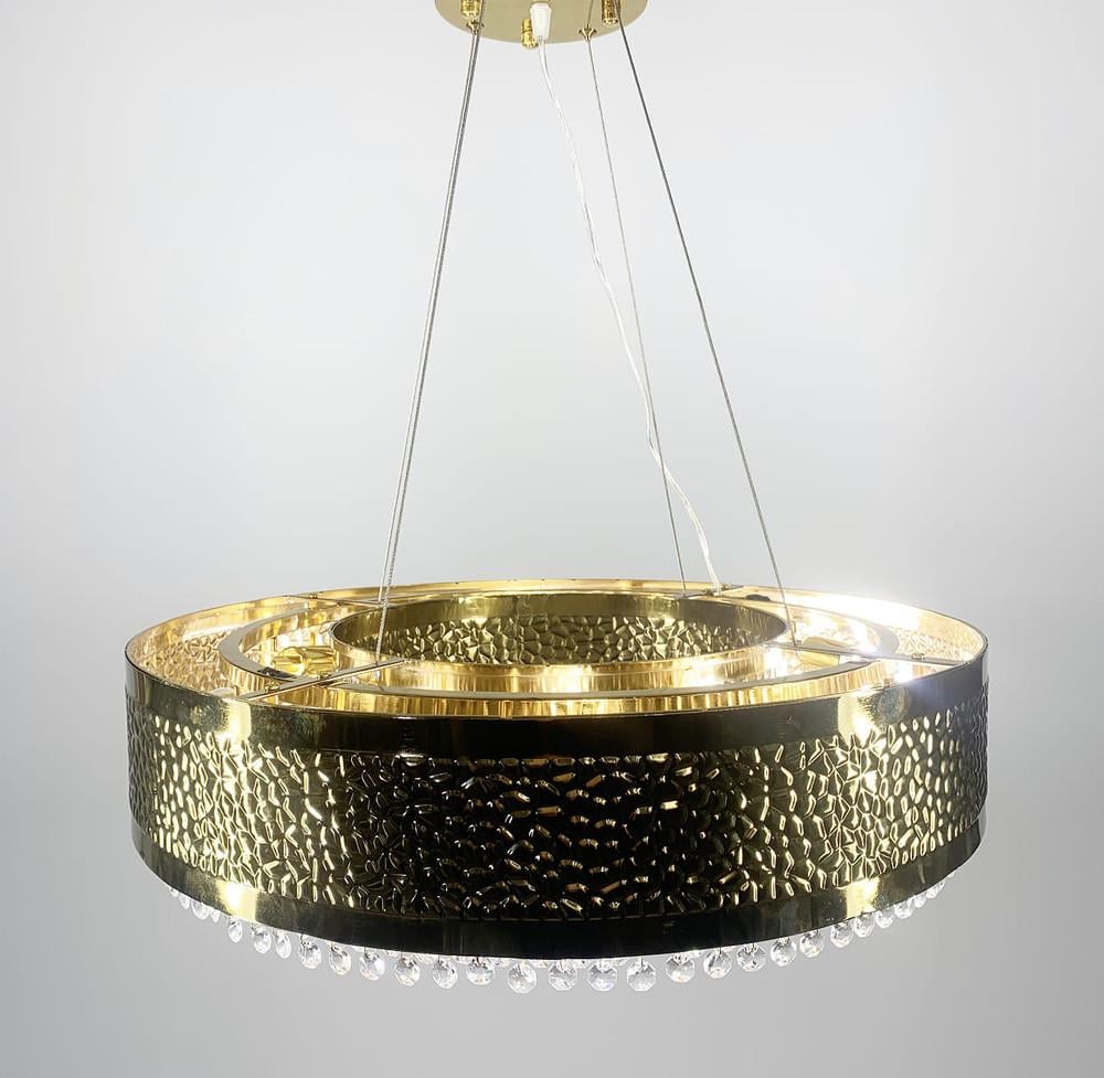 Люстра невероятная дизайнерская 7300 GD с хрусталиками Ø 80 см