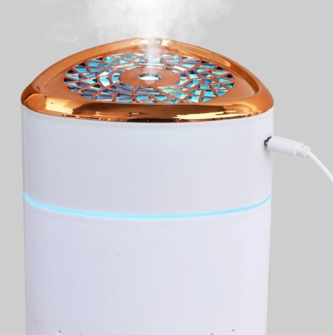 Увлажнитель воздуха с подсветкой Fog Humidifier 8496 USB Бело-золотой - фото 3