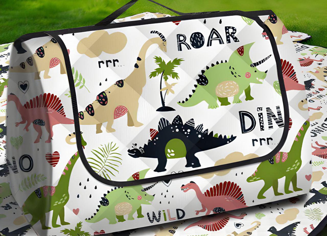 Коврик складной для пикника для деток с водоотталкивающим покрытием и ручкой для переноски 150х200 см