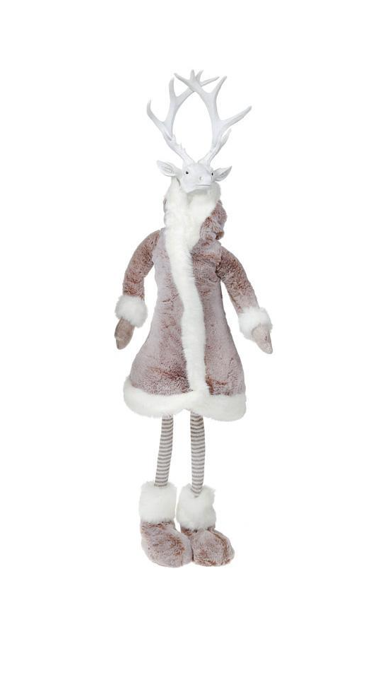 Фигура декоративная Олень в бежевом пальто 93 см - фото 2 Фигура декоративная Олень в бежевом пальто 93 см - фото 2