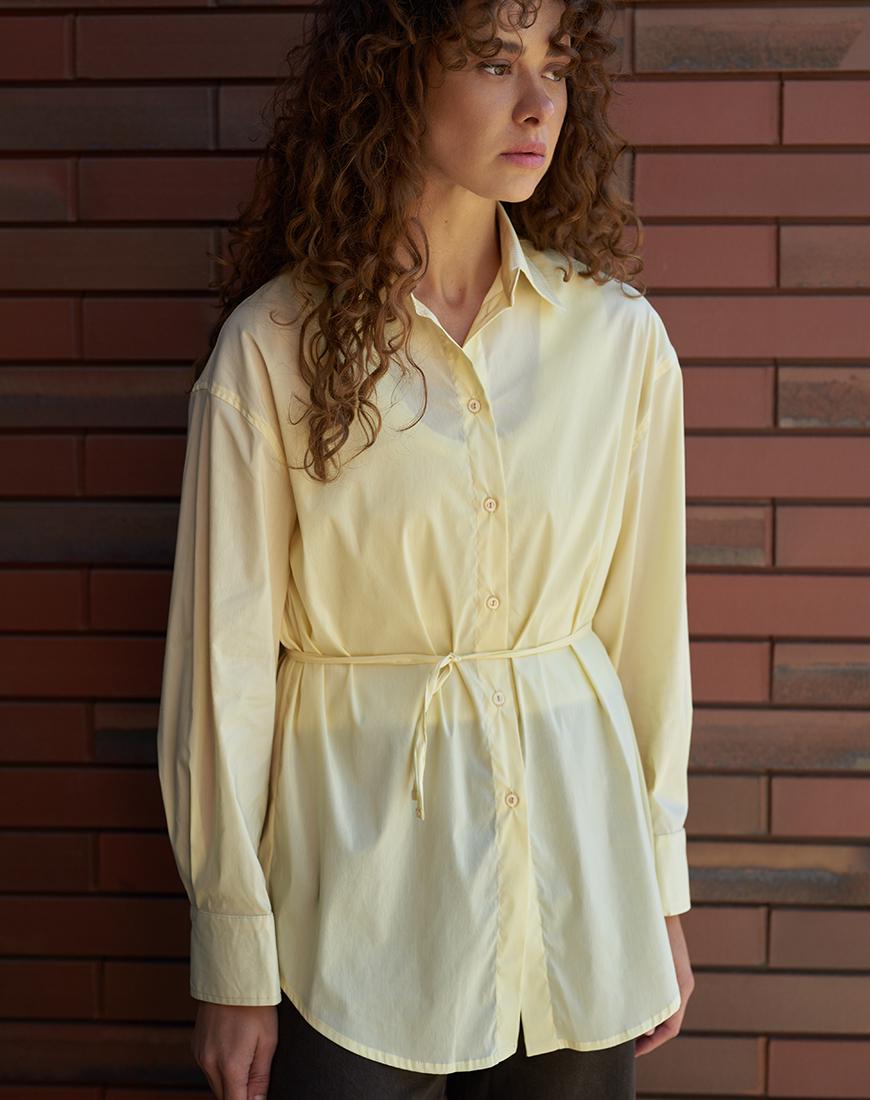 Сорочка на шнурку жіноча MERJ жовта L-XL
