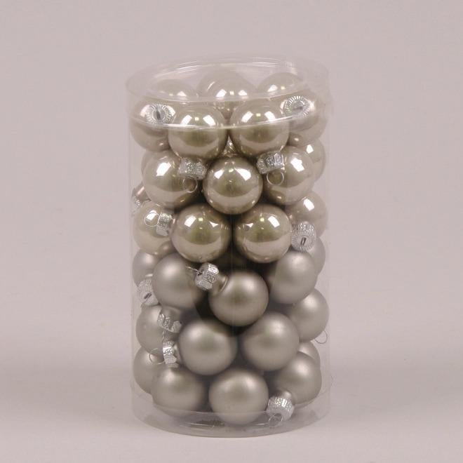 Набор шариков стеклянных новогодних 2,5 см 48 шт. (44524)