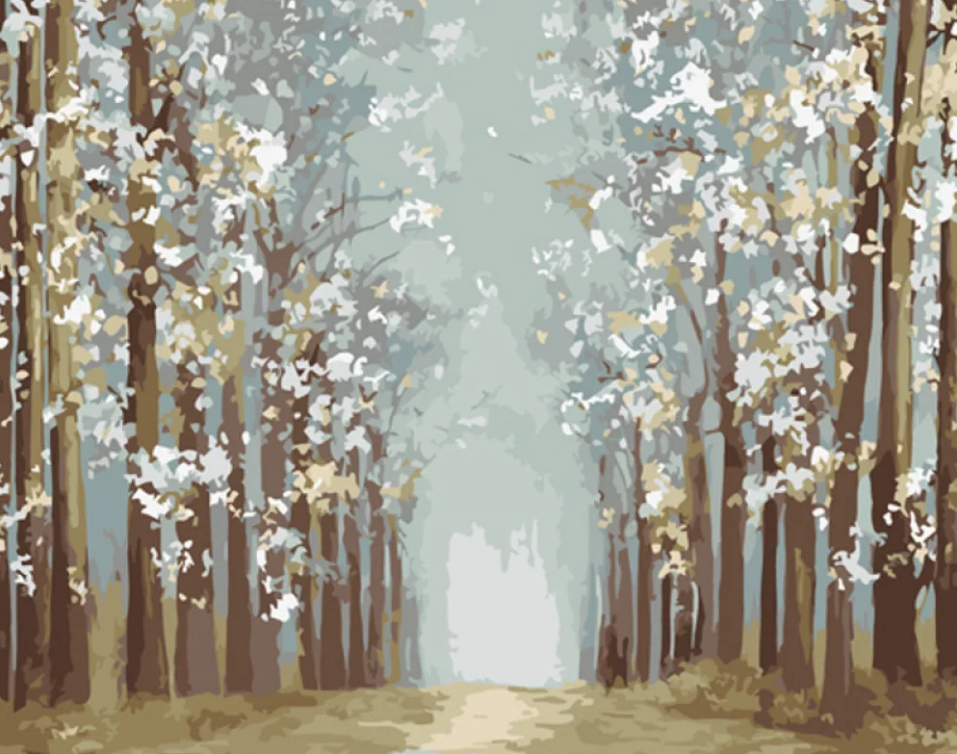 Картина по номерам Strateg Лесной туннель 40x50 см (GS1044)