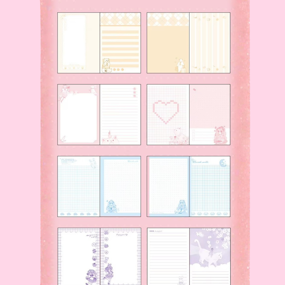 Набір блокнот з канцелярським приладдям дитячий в подарунковій упаковці для дівчаток 390х240 см Фіолетовий - фото 8