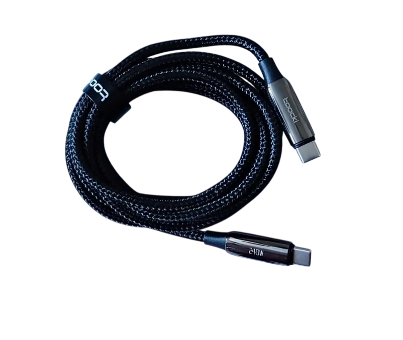 Кабель Toocki 735375313208 Type-C/Type-C 240 Вт 2 м Black (25043143) Кабель Toocki 735375313208 Type-C/Type-C 240 Вт 2 м Black (25043143)