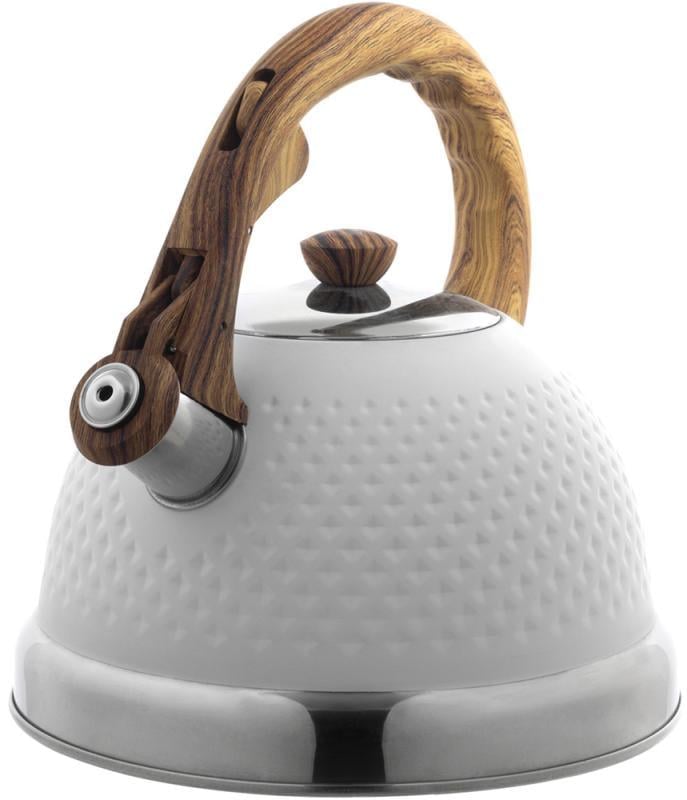 Чайник Ofenbach Whistling Kettle нержавеющая сталь со свистком 2,7 л Белый (NB-100305WH)