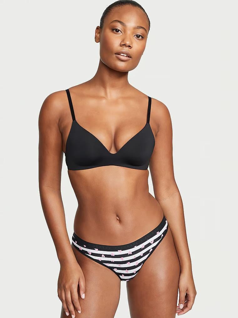 Трусики Victoria's Secret Stretch Cotton Bikini Panty M Черный (26824804)