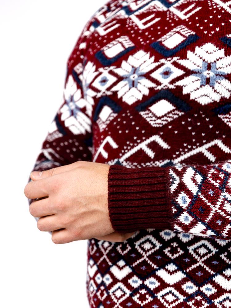 Светр чоловічий ЦБ-00237224 р. 46 Бордовий (SKT000953758) - фото 2