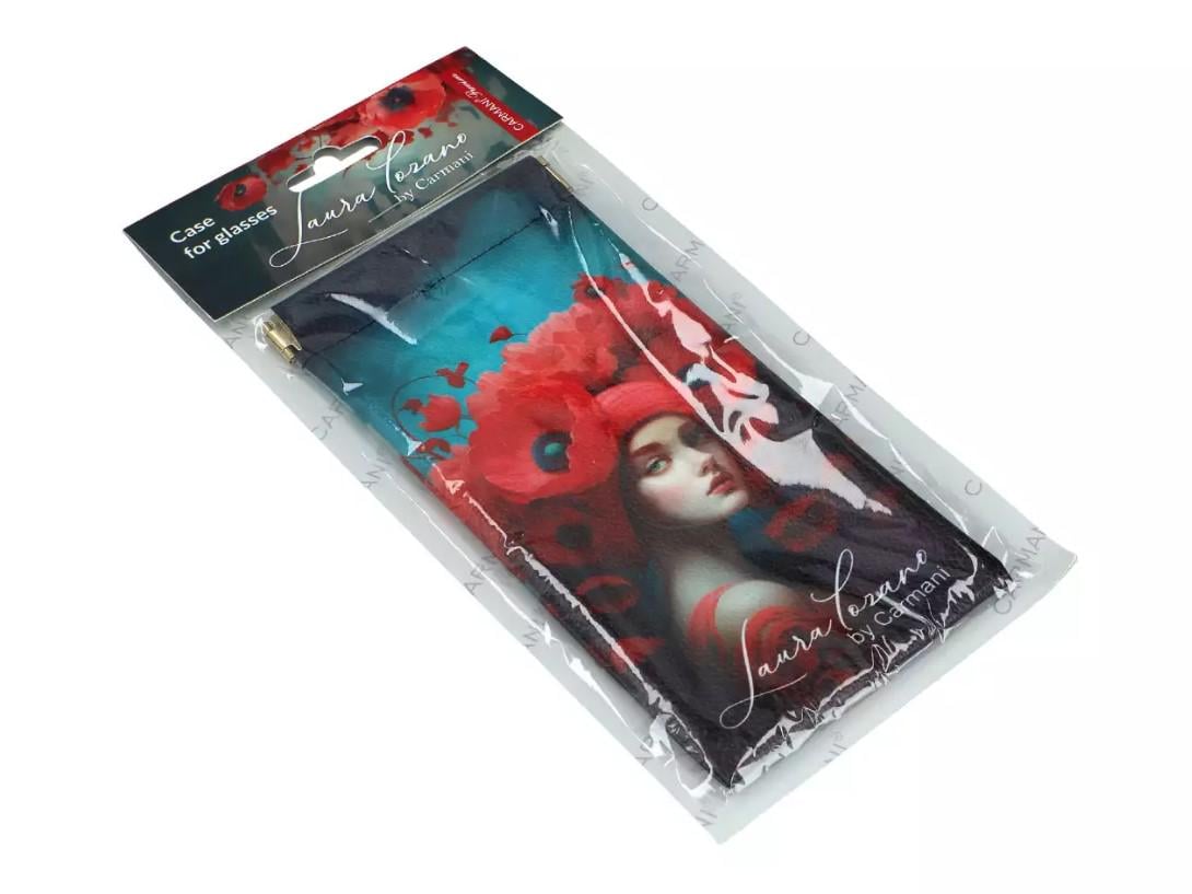 Футляр для очков мягкий Carmani L. Lozano Lady's Floral Symphony 9x18 см (021-8321)