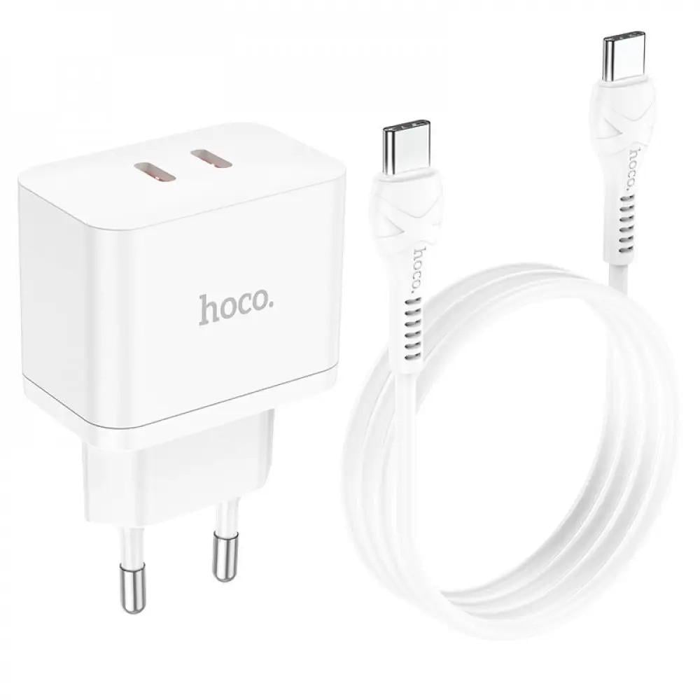 Зарядний пристрій мережевий Hoco N29 2хType-C PD 35W з кабелем Type-C-Type-C White (26389376) Зарядний пристрій мережевий Hoco N29 2хType-C PD 35W з кабелем Type-C-Type-C White (26389376)