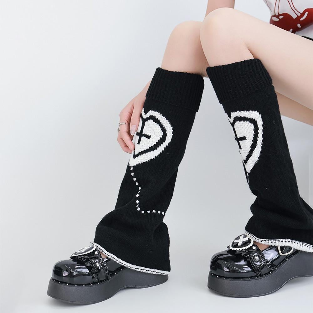 Гетры клеш с крестами двухсторонние One size Черный (2381) - фото 2 Гетры клеш с крестами двухсторонние One size Черный (2381) - фото 2