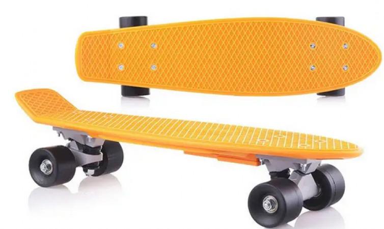 Пенниборд Doloni Toys 0151/2 колеса из бесшумного полиуретана закреплены на металлической подвеске Оранжевый - фото 2 Пенниборд Doloni Toys 0151/2 колеса из бесшумного полиуретана закреплены на металлической подвеске Оранжевый - фото 2