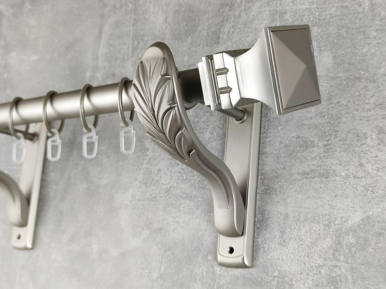 Карниз MStyle металлический для штор однорядный Емпория 25 мм гладкий 300 см Сатин (5013041)