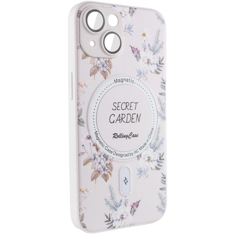 Противоударный TPU+PC чехол Secret Garden with MagSafe для Apple iPhone 14 (6.1") White - фото 2