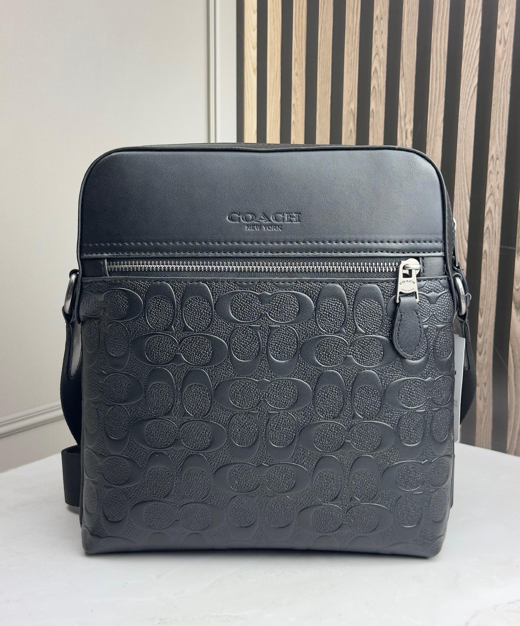 Сумка чоловіча шкіряна через плече COACH Houston Small