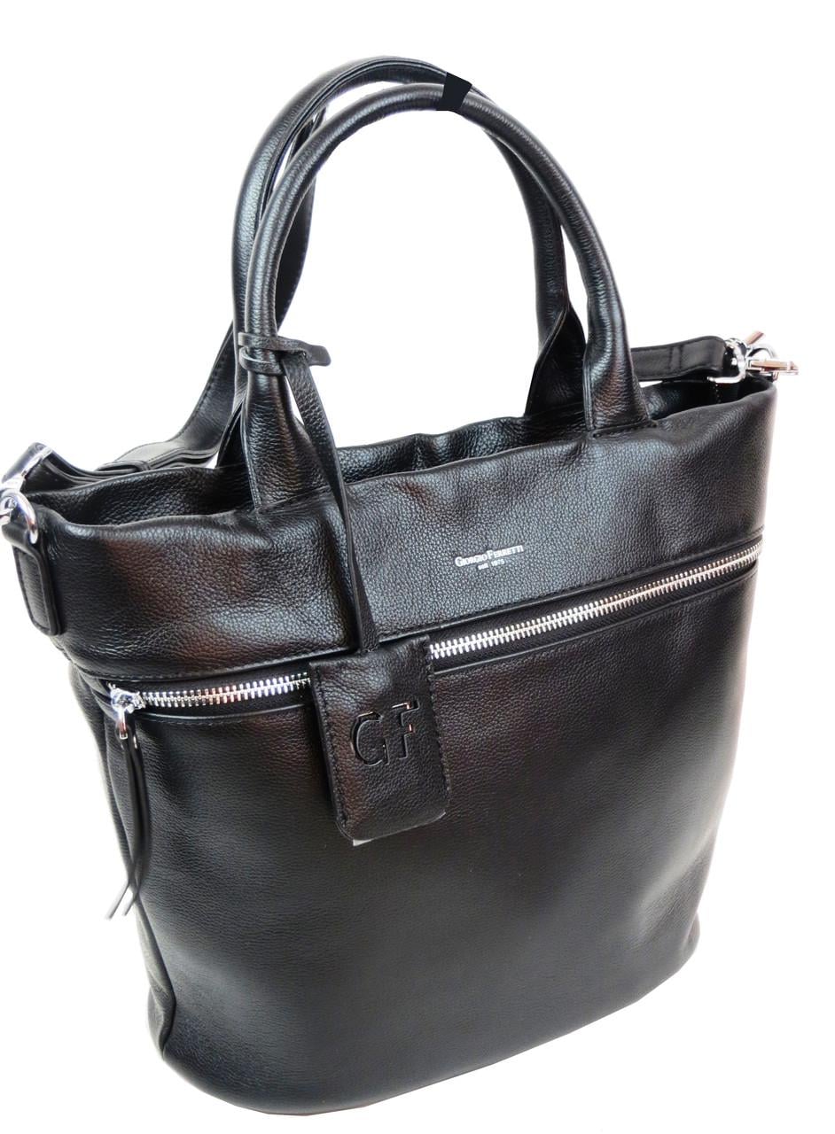 Сумка женская кожаная на двух ручках Giorgio Ferretti 20185008AK15 Черный