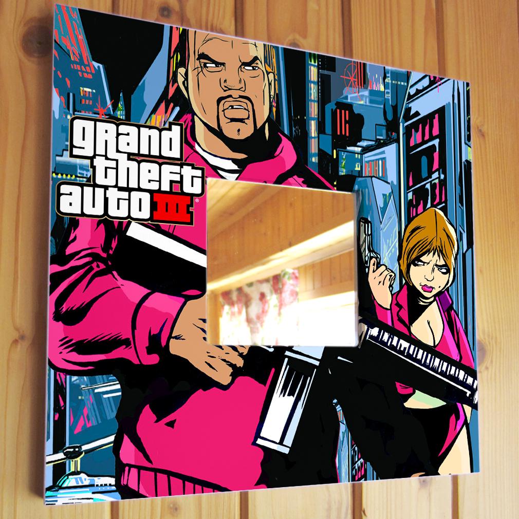 Зеркало декоративное Игра ''Grand Theft Auto III. GTA 3'' 260х260 мм (M04623)