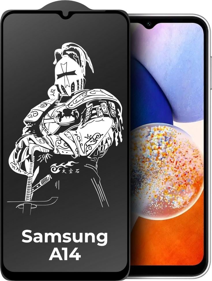 Защитное стекло King Fire Samsung Galaxy A14 A145 (Full Glue) Black (34983)