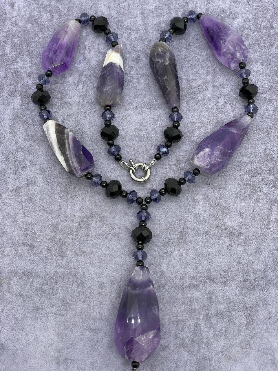 Бусы аметист 50 см Фиолетовый (БФА-007)