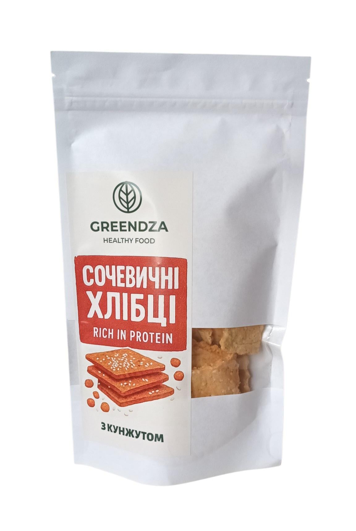 Сочевичні хлібці з кунжутом ТМ Greendza 100 г