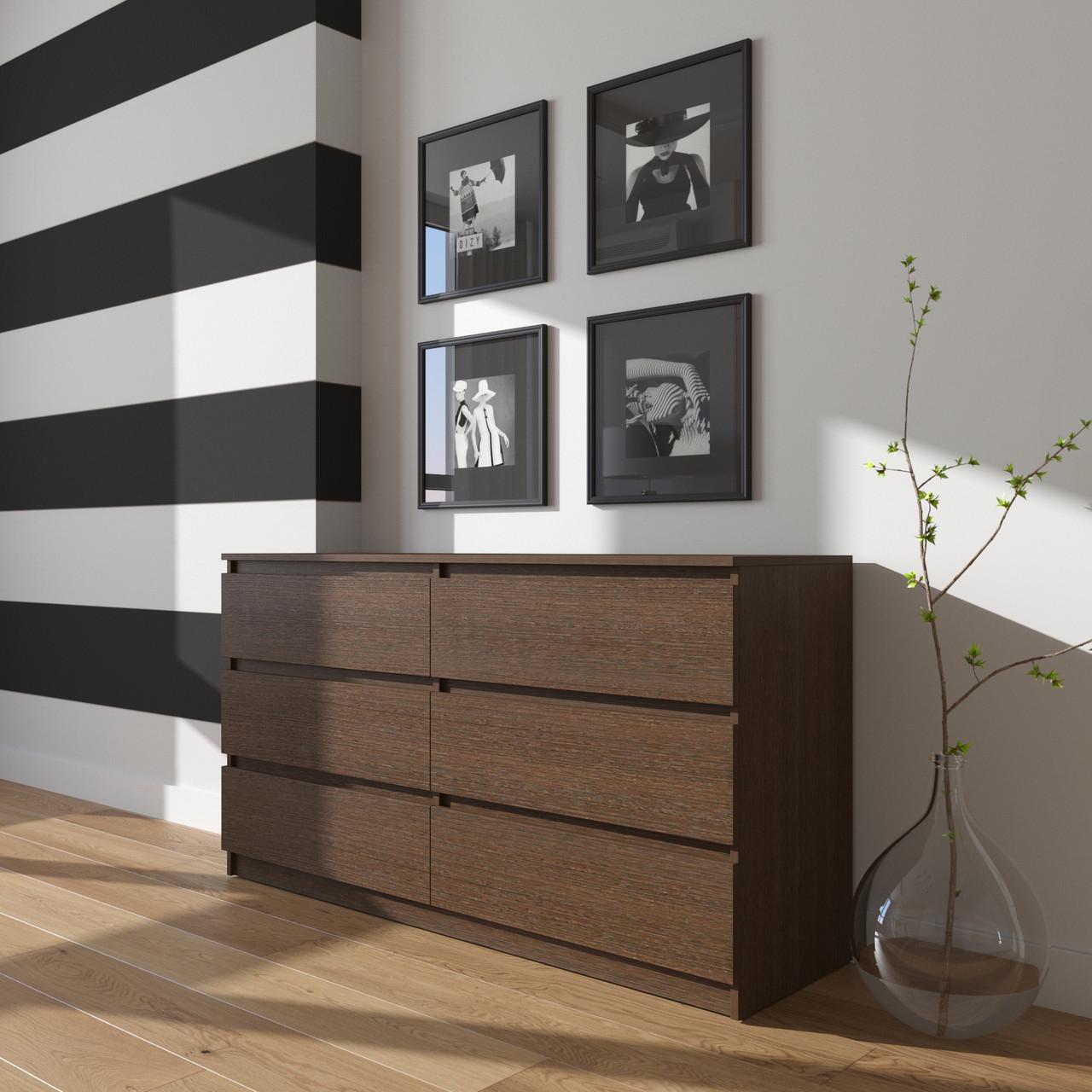Комод з шухлядами Вайс R-7 140х40х75 см Венге Темний (30300416) - фото 1 Комод з шухлядами Вайс R-7 140х40х75 см Венге Темний (30300416) - фото 1