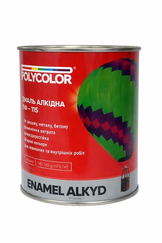 Эмаль для ремонта POLYCOLOR ПФ-115 0,9 кг Вишневый (32461834)