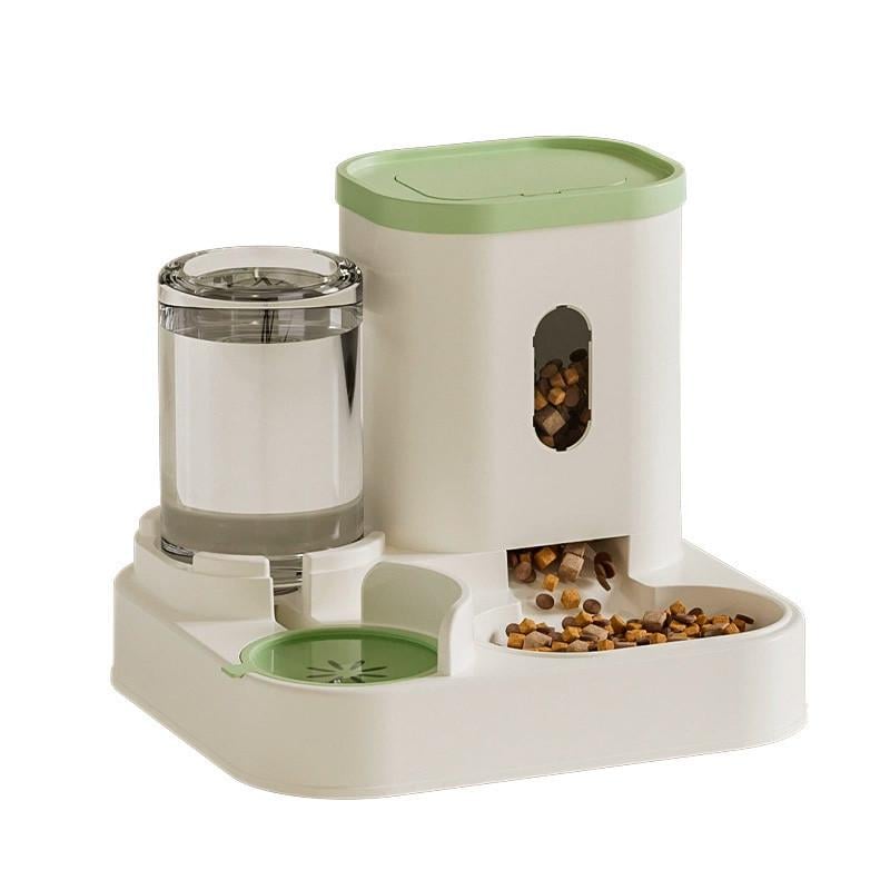 Автоматическая кормушка Lesko DT2024 для кошек и собак с поилкой Light Green (28525491)