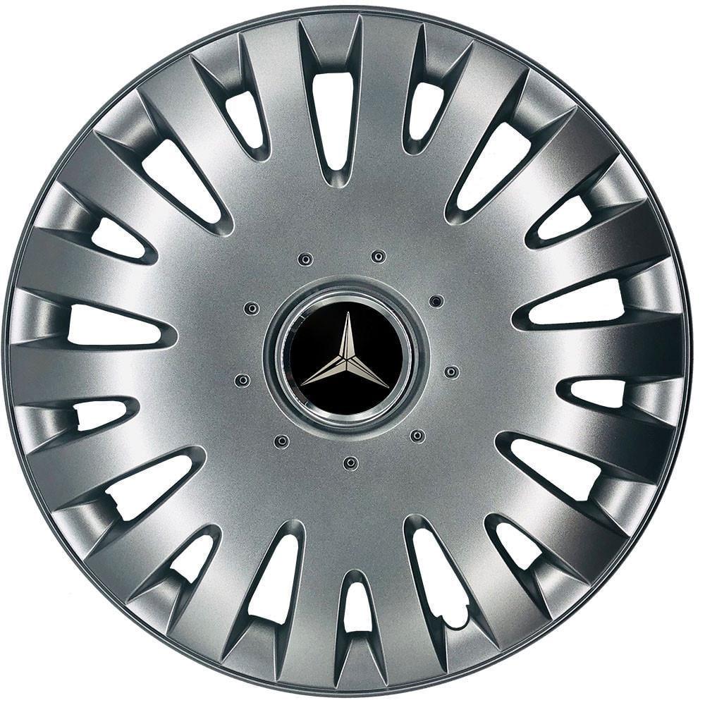 Ковпаки SJS 108 з логотипом Mercedes 4 шт. R13 Срібний (2789080721)