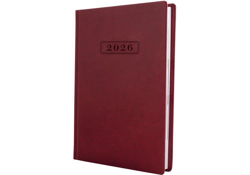 Дневник датированный 2026 Optima Nebraska A5 352 стр. Бордовый (O25233-18) Дневник датированный 2026 Optima Nebraska A5 352 стр. Бордовый (O25233-18)