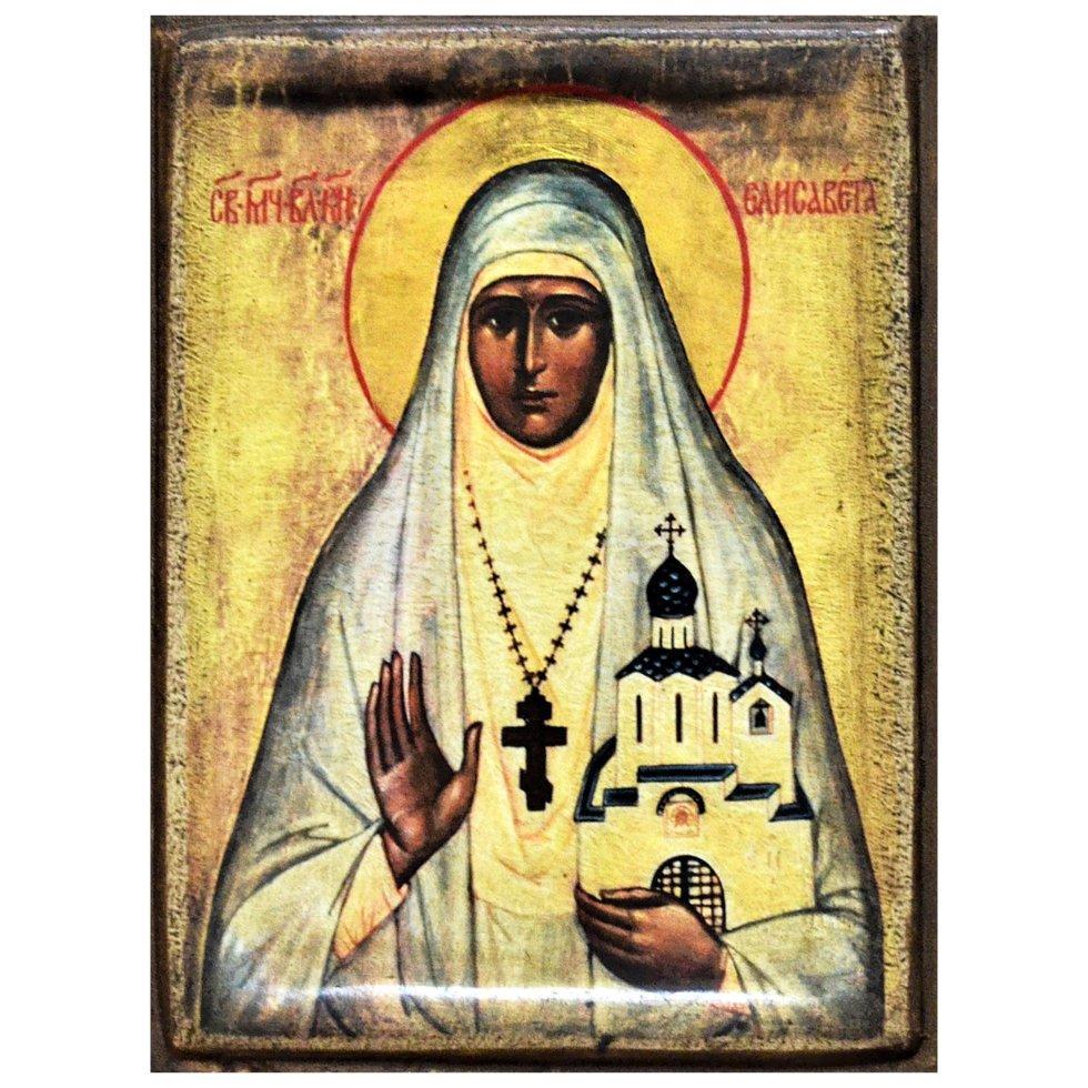 Икона Святая княгиня Елизавета деревянная 20х15 см (112-0038м)