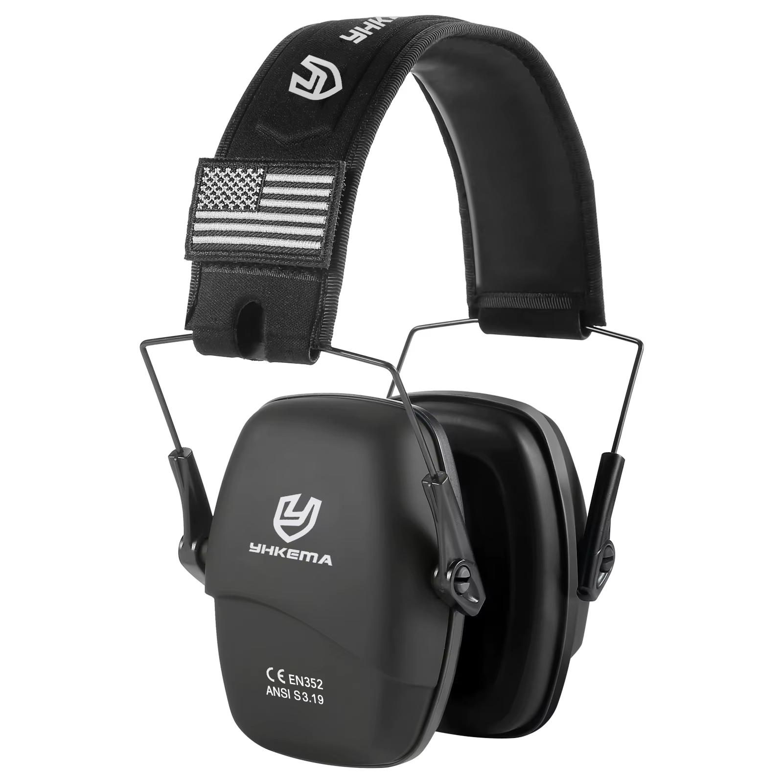 Наушники защитные для стрельбы Yhkema NRR 25dB с шумопоглощением Черный