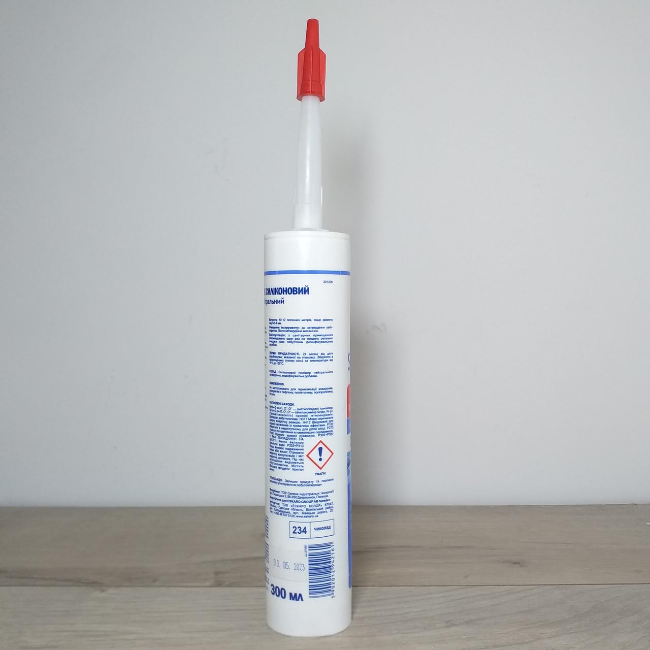 Герметик силіконовий для швів Eskaro Duax Silicone 300 мл 234 Шоколадний (X-1476) - фото 3