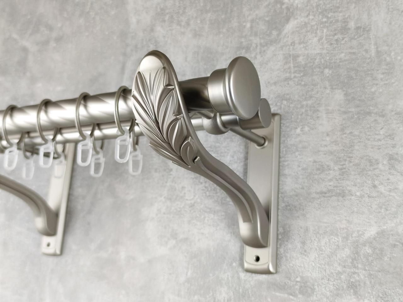 Карниз MStyle металлический для штор двухрядный Дуо 25/19 мм крученый 300 см Сатин (5012798)