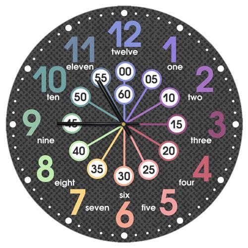 Часы настенные круглые Presentville Часы и минуты 36 см (CHR P 20A030)