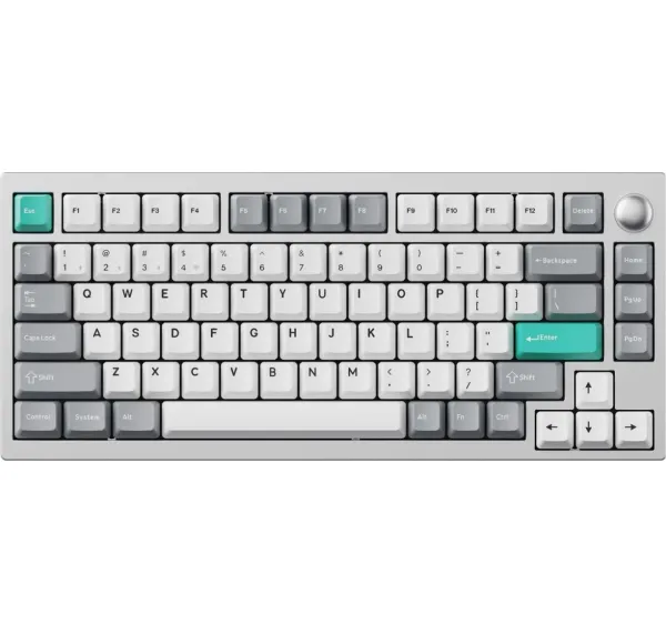 Клавиатура Lemokey P1 Pro Keychron Super Brown WL/BT/USB Hot-Swap RGB Space Silver (P1P-X3-UA)