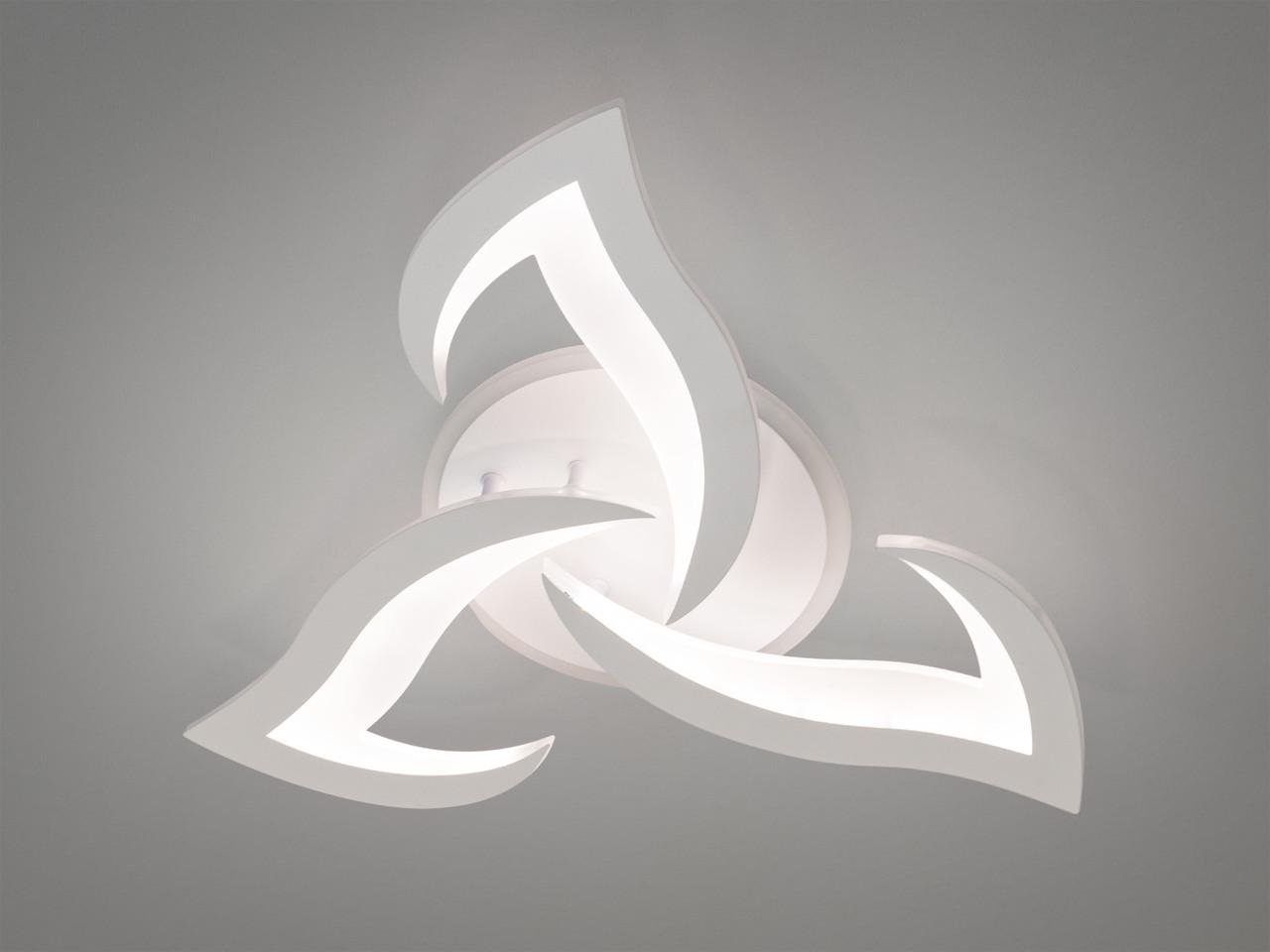 Люстра светодиодная с димером и пультом 8146/3WH 45W для гостиной Белый (2671035007) - фото 2