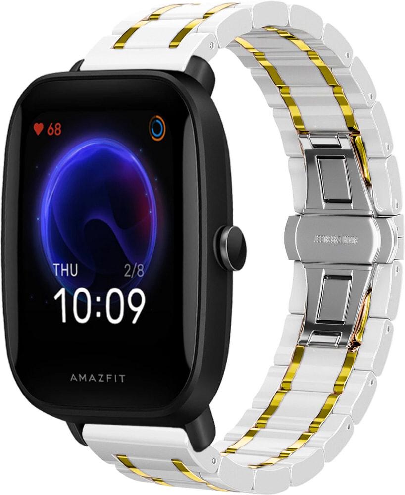 Ремешок керамический Ceramo для Amazfit Bip U White/Gold (28733-65) Ремешок керамический Ceramo для Amazfit Bip U White/Gold (28733-65)