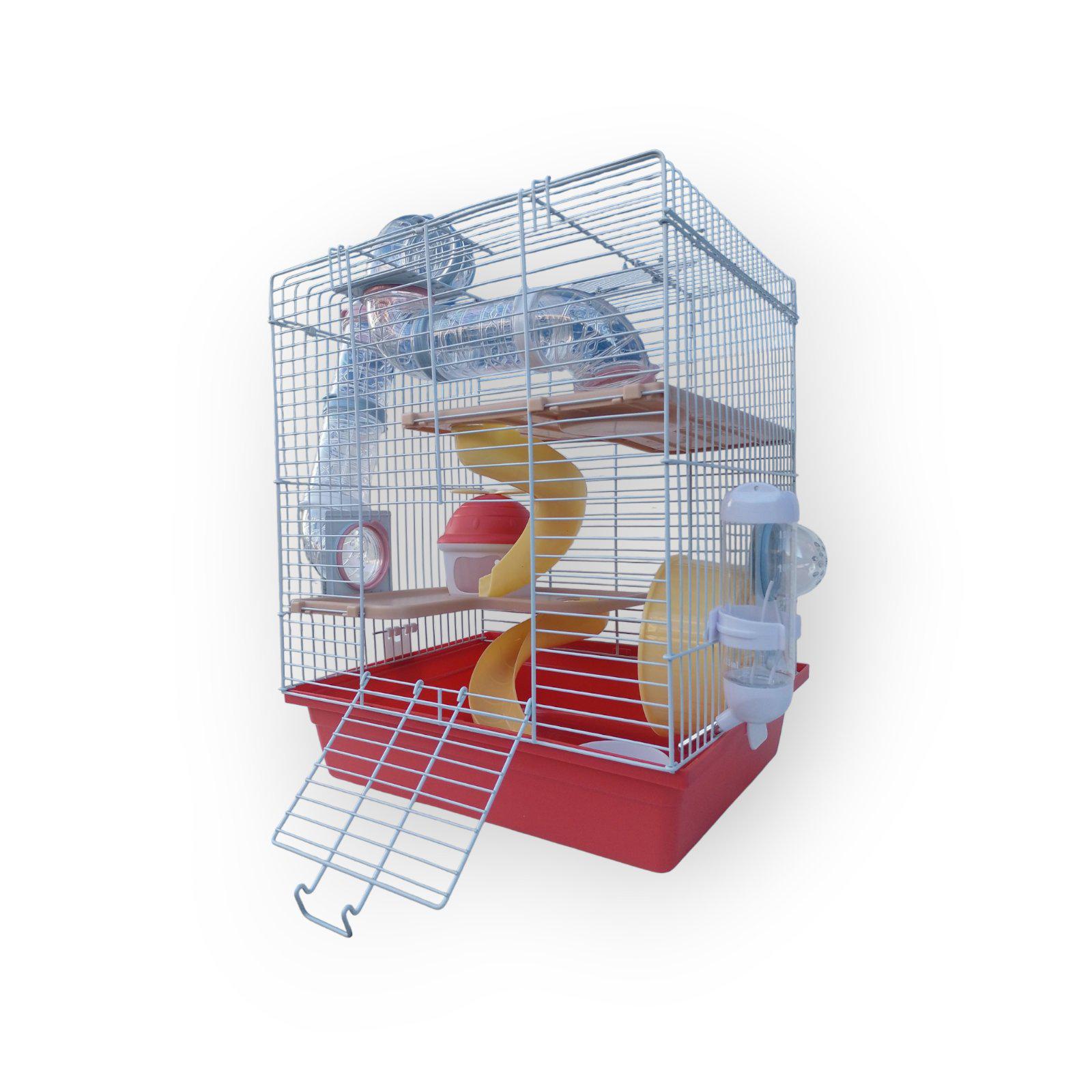 Клетка для грызунов с лабиринтом 3502 Красный (30060111) - фото 4