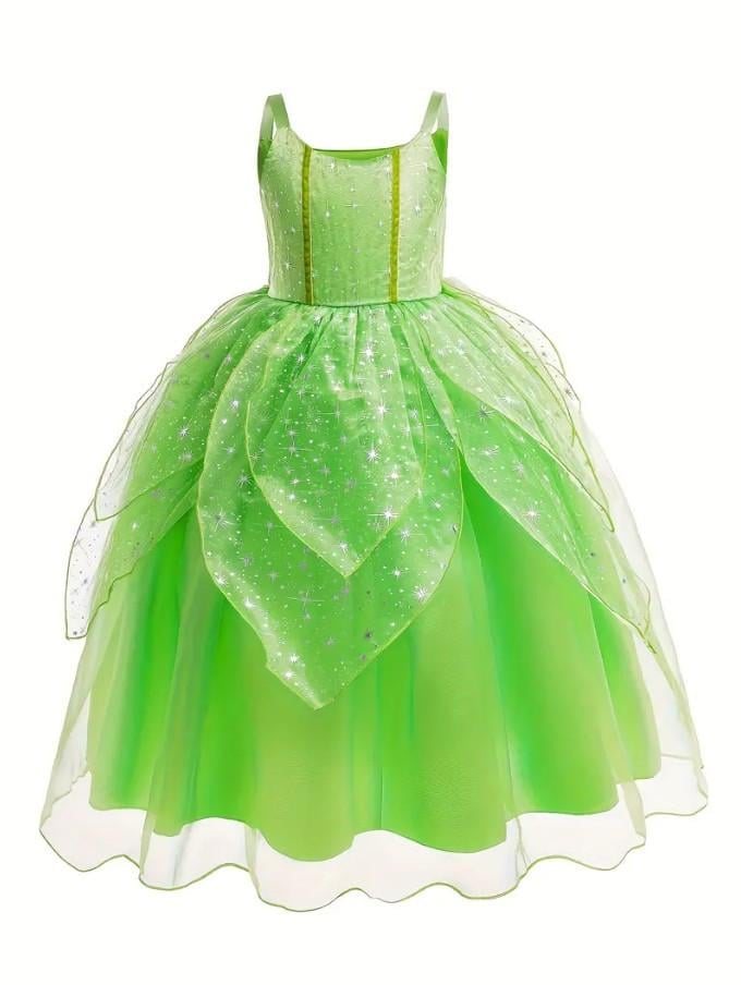 Карнавальний костюм феї для дівчинки 5-6 років 120 см Зелений (2641316639) - фото 4