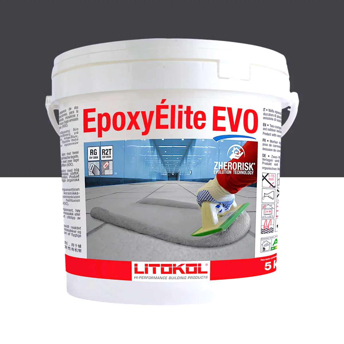 Затирка для швів плитки епоксидна Litokol EpoxyElite EVO 140 5 кг Графітовий