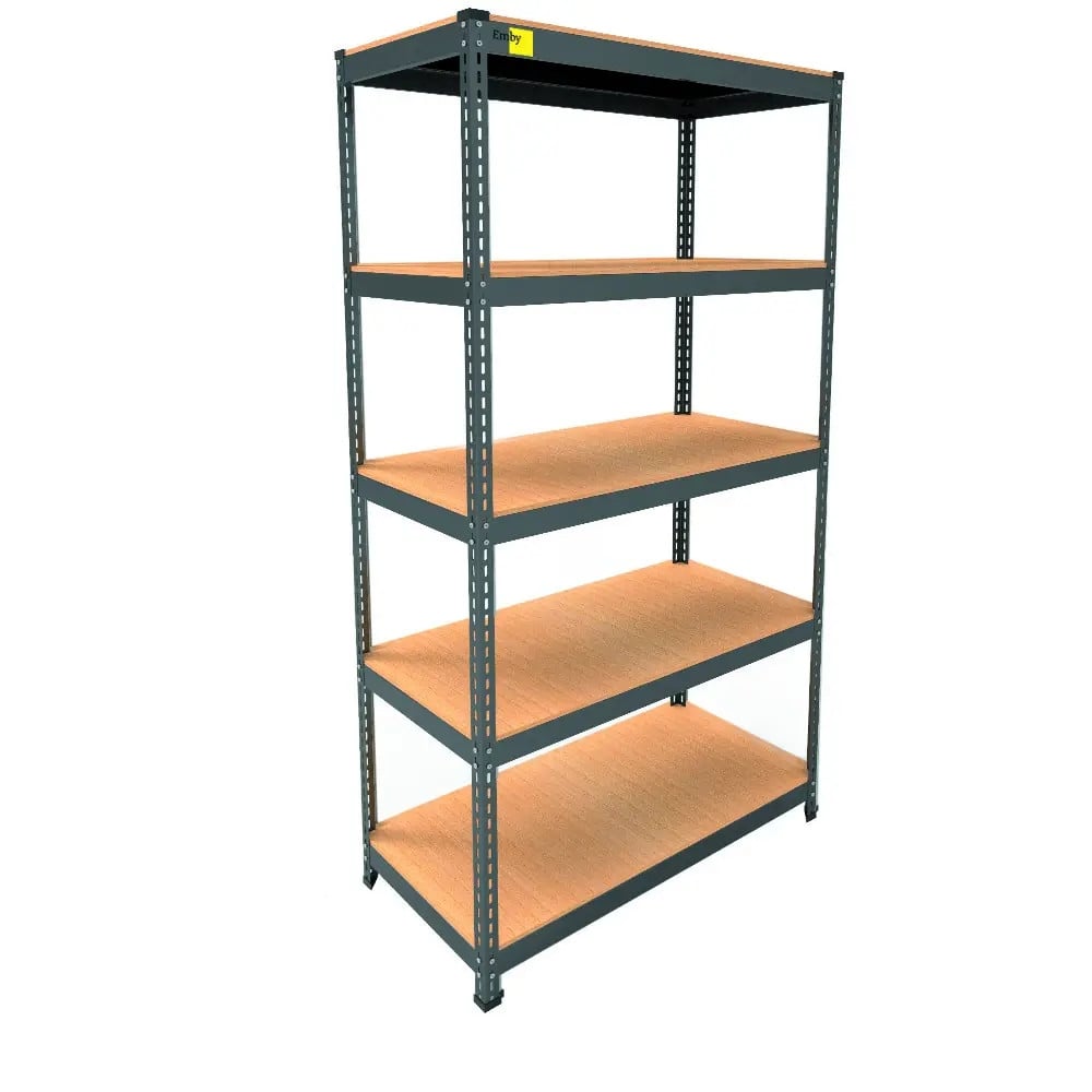 Стелаж металевий Emby Light Series 5 полиць ДСП до 100 кг 1800х900x450 мм (65d33a256fb0382fce23f020)