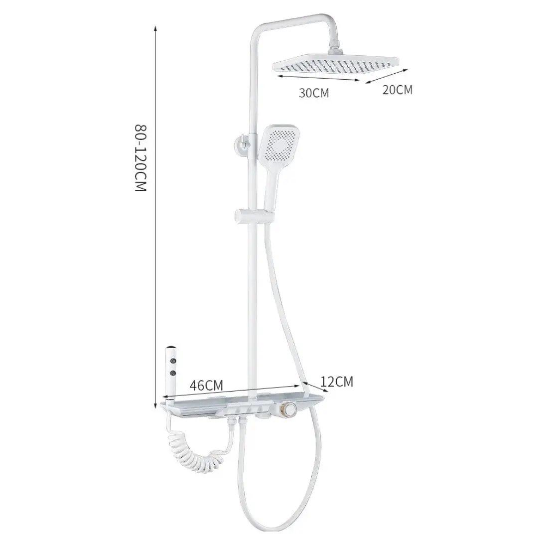 Душова система Epelli Basconi Display Bianco з підсвічуванням/з тропічним душем/лійкою/водоспадом/гігієнічним душем Білий (29505762) - фото 4